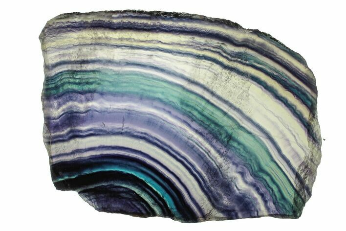 Colorful, Polished Rainbow Fluorite Slab #264643